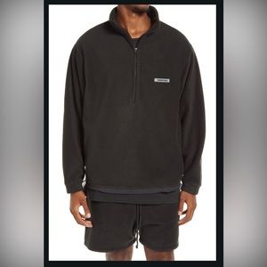 Essentials Fear Of God FOG Half Zip Fleece Pullover Men’s Black Large Like New